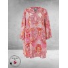 Gozzip Tuniek Skuld Rood Paisley Print