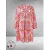 Gozzip Tuniek Skuld Rood Paisley Print