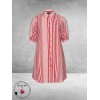 Studio Blouse-Tuniek Emelie Rood-Wit-Streep