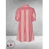 Studio Blouse-Tuniek Emelie Rood-Wit-Streep