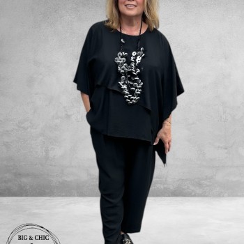 Studio Broek 7/8 Zomer Zwart 