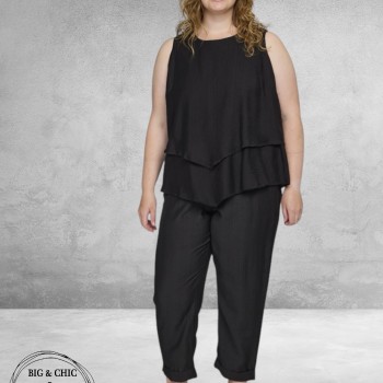 Studio Top Asymmetrische Laag Zwart