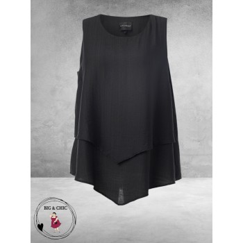 Studio Top Asymmetrische Laag Zwart