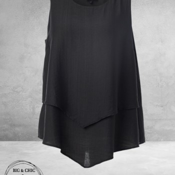 Studio Top Asymmetrische Laag Zwart