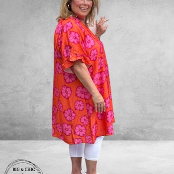 STUDIO Jurk Ada Zomer Oranje/Pink