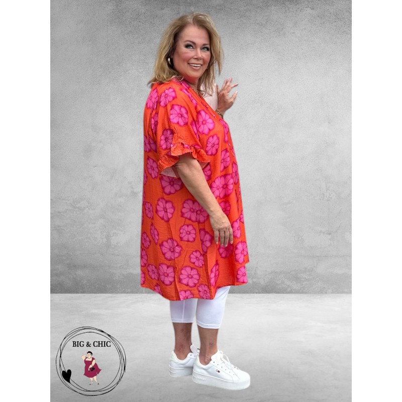 STUDIO Jurk Ada Zomer Oranje/Pink