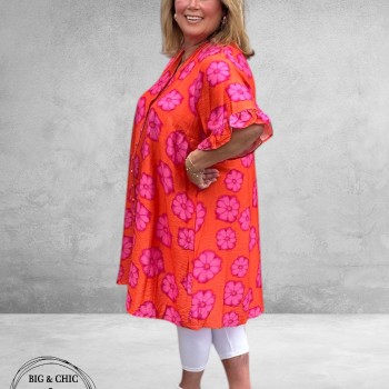 STUDIO Jurk Ada Zomer Oranje/Pink