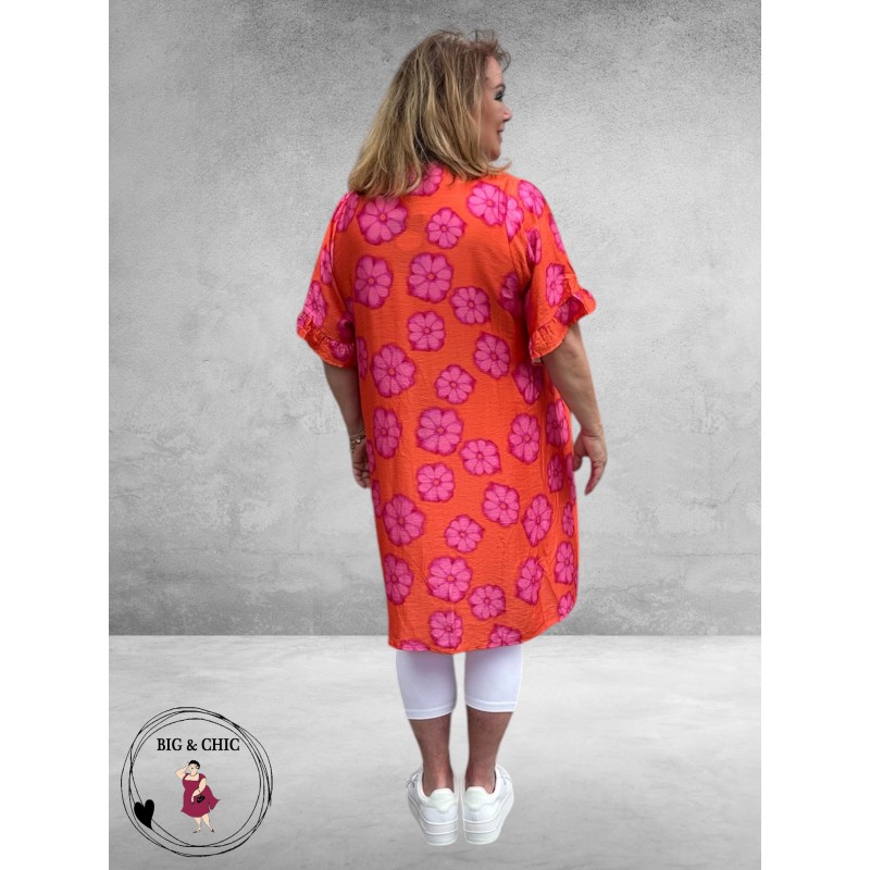 STUDIO Jurk Ada Zomer Oranje/Pink