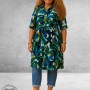 Studio Jurk/Dress Lise Blue Green Print 
