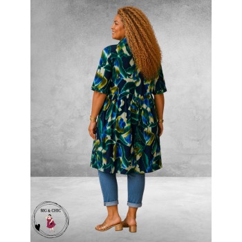 Studio Jurk/Dress Lise Blue Green Print 