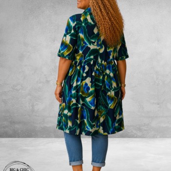 Studio Jurk/Dress Lise Blue Green Print 