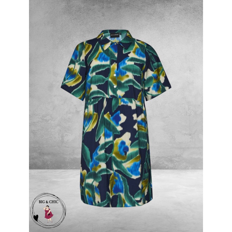 Studio Jurk/Dress Lise Blue Green Print 