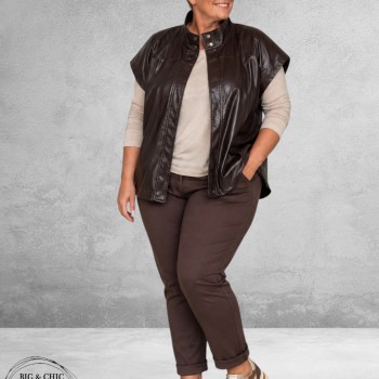 Studio Gilet Eloria Bruin 