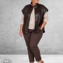 Studio Gilet Eloria Bruin 