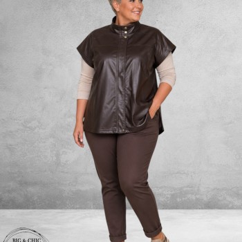Studio Gilet Eloria Bruin 