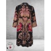 GOZZIP Jurk Michelle Zwart/Beige/Roze