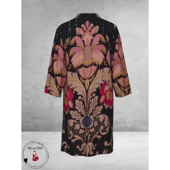 GOZZIP Jurk Michelle Zwart/Beige/Roze
