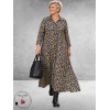 STUDIO Jurk MAXI LANG Leopard 