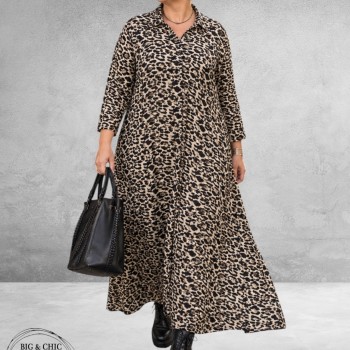 STUDIO Jurk MAXI LANG Leopard 