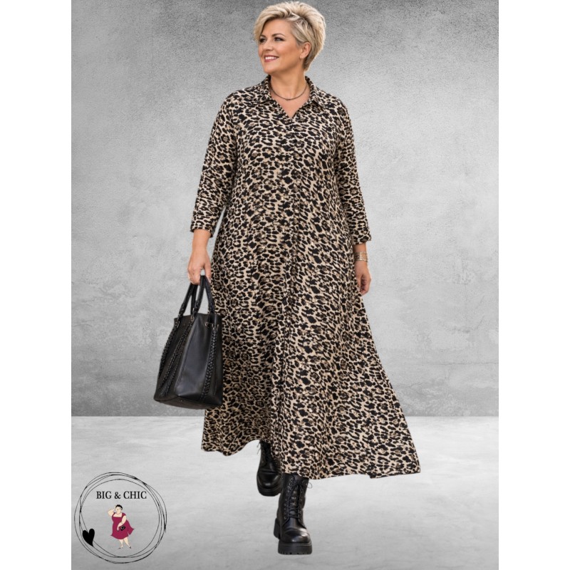 STUDIO Jurk MAXI LANG Leopard 