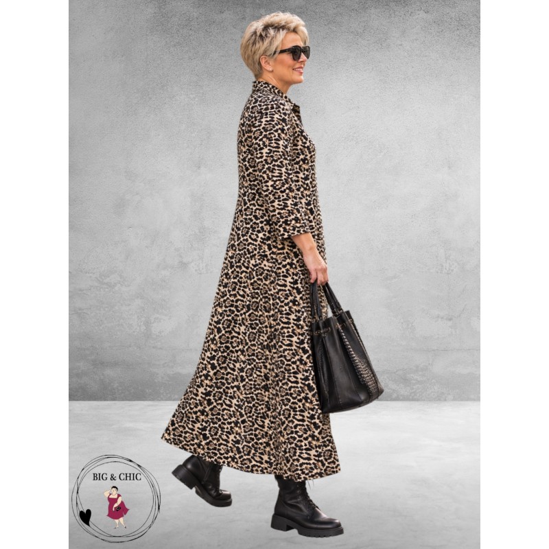 STUDIO Jurk MAXI LANG Leopard 