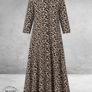 STUDIO Jurk MAXI LANG Leopard 