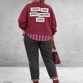 Smith en Soul Sweater Verrassend Achterkant Bordeaux