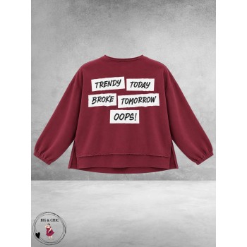 Smith en Soul Sweater Verrassend Achterkant Bordeaux