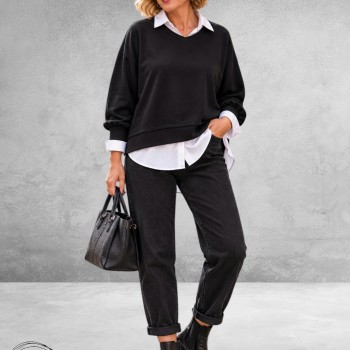 Smith en Soul Sweater Verrassend Achterkant Zwart