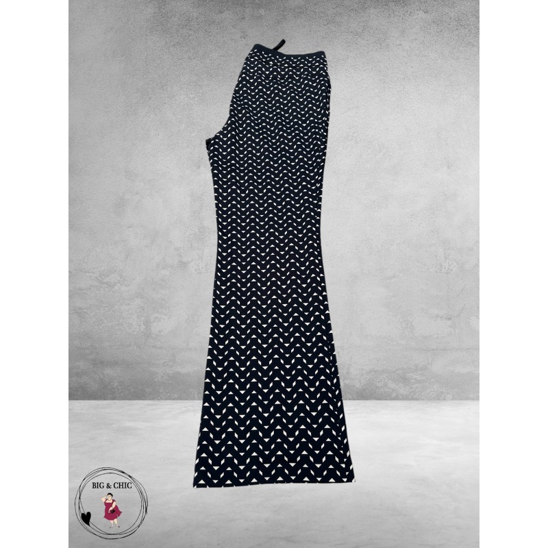 STARK Broek Bell Flare Grafisch Zwart-Zand