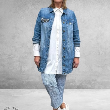 Stark Pantalon JANNA 72 Blauw-Wit
