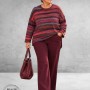 STARK Broek JANNA Straight Bordeaux
