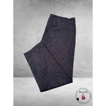 STARK Broek JACKY  Travel ZIP Grafisch Bruin-Zwart