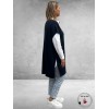 KAFFE CURVE Poncho Cannett Midnight Blue