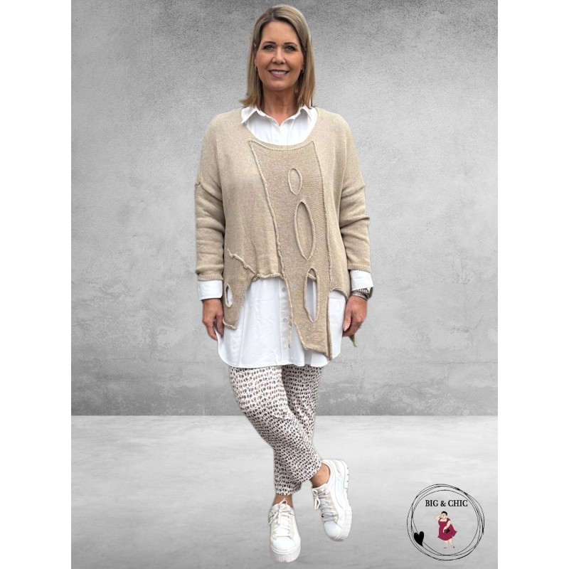 Stark Pantalon JANNA 72 BRUIN/ECRU