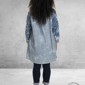 STUDIO Tuniek/Blouse Emille Denim Dot/Stripe