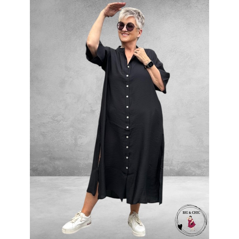 Version doorknoop jurk Zwart