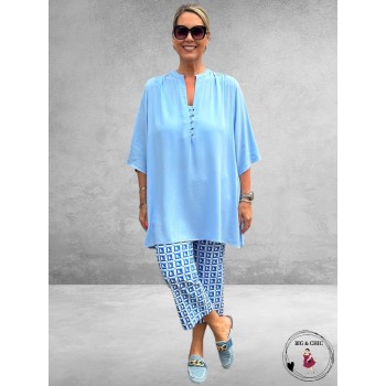 VERSION Blouse Lichtblauw