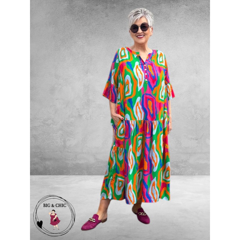 Version Jurk Stroken Lang Regenbogen