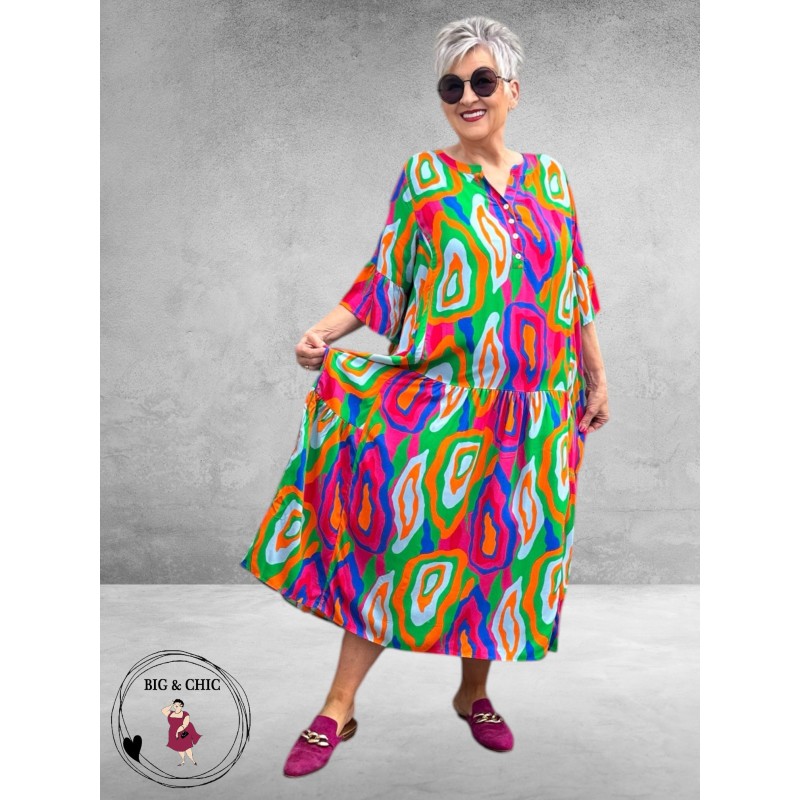 Version Jurk Stroken Lang Regenbogen