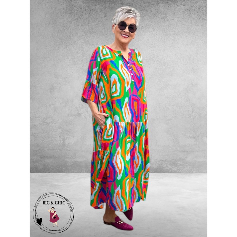 Version Jurk Stroken Lang Regenbogen