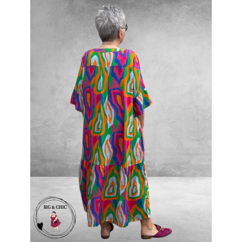 Version Jurk Stroken Lang Regenbogen