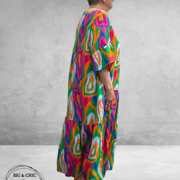 Version Jurk Stroken Lang Regenbogen