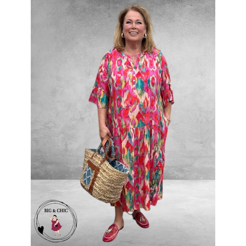 Version Jurk Stroken Lang Multikleur