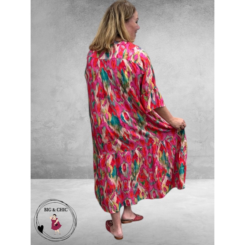 Version Jurk Stroken Lang Multikleur