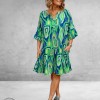 Version Jurk/Tuniek Blauw/Groen