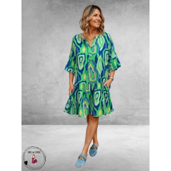 Version Jurk/Tuniek Blauw/Groen