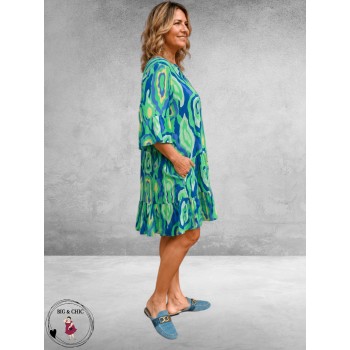 Version Jurk/Tuniek Blauw/Groen