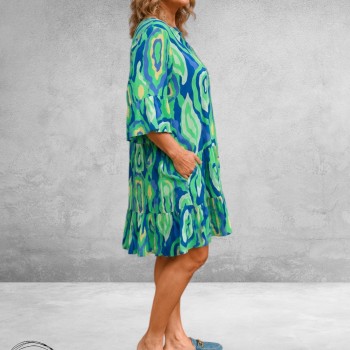 Version Jurk/Tuniek Blauw/Groen