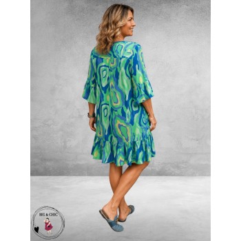 Version Jurk/Tuniek Blauw/Groen